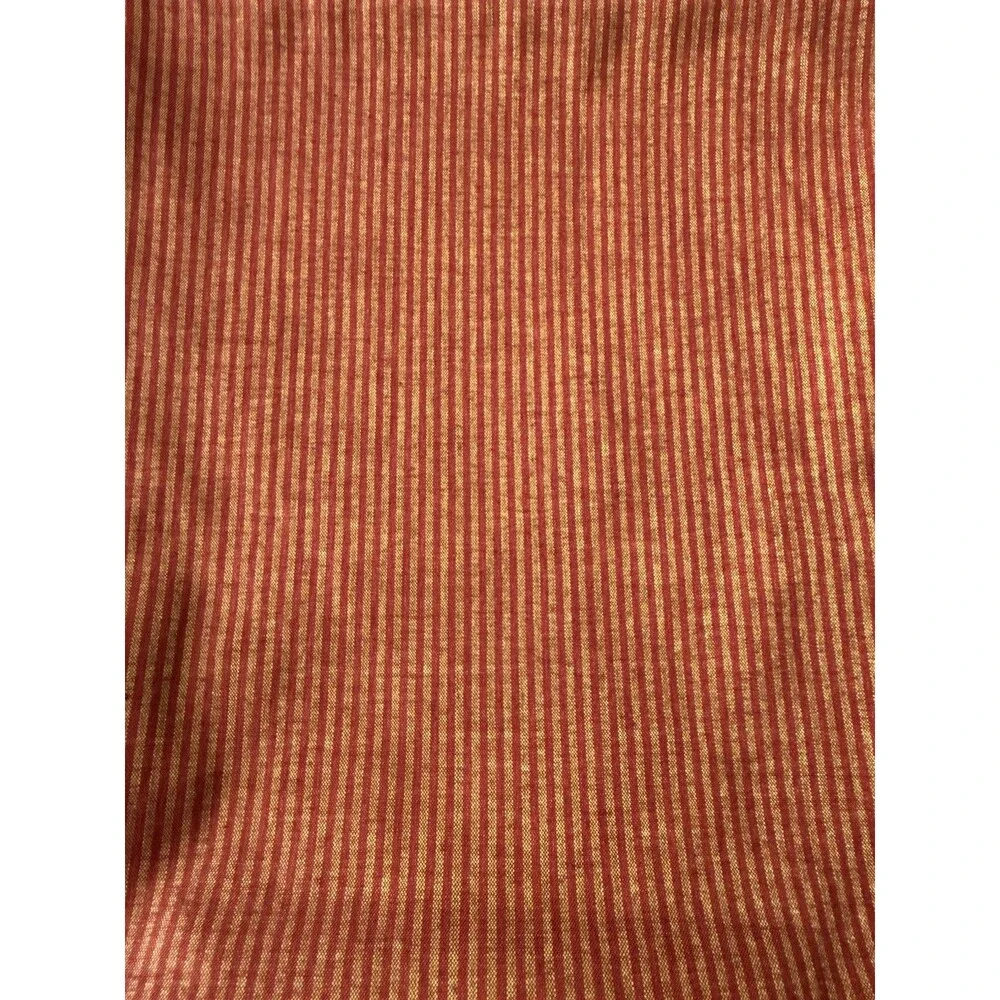 Harvey & Strait 12 Fabric Big Buffet 20” Square  Red & Gold Stripe New